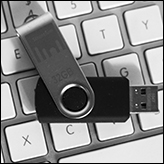 Image of USB stick and keyboard